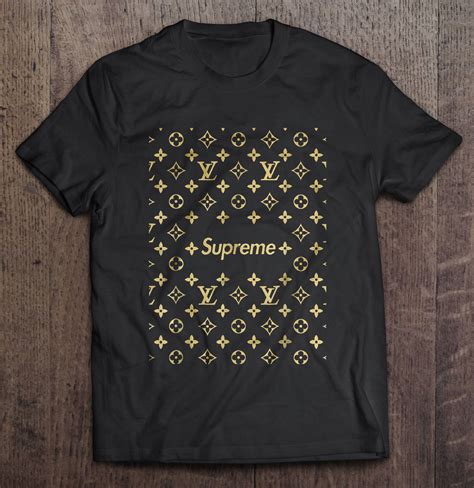 louis vuitton supreme t shirt black|louis vuitton supreme foulard.